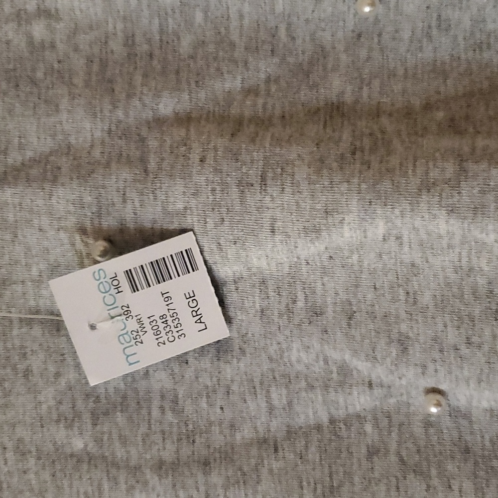 NWT edge lyrics Pearl Embellished Crew - Picture 3 of 3
